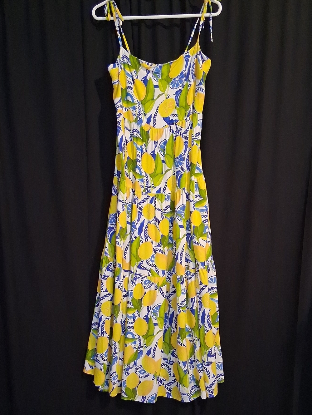 Summer Dress Kenny Flowers Positano Resort Dress Lemon Print Tiered
